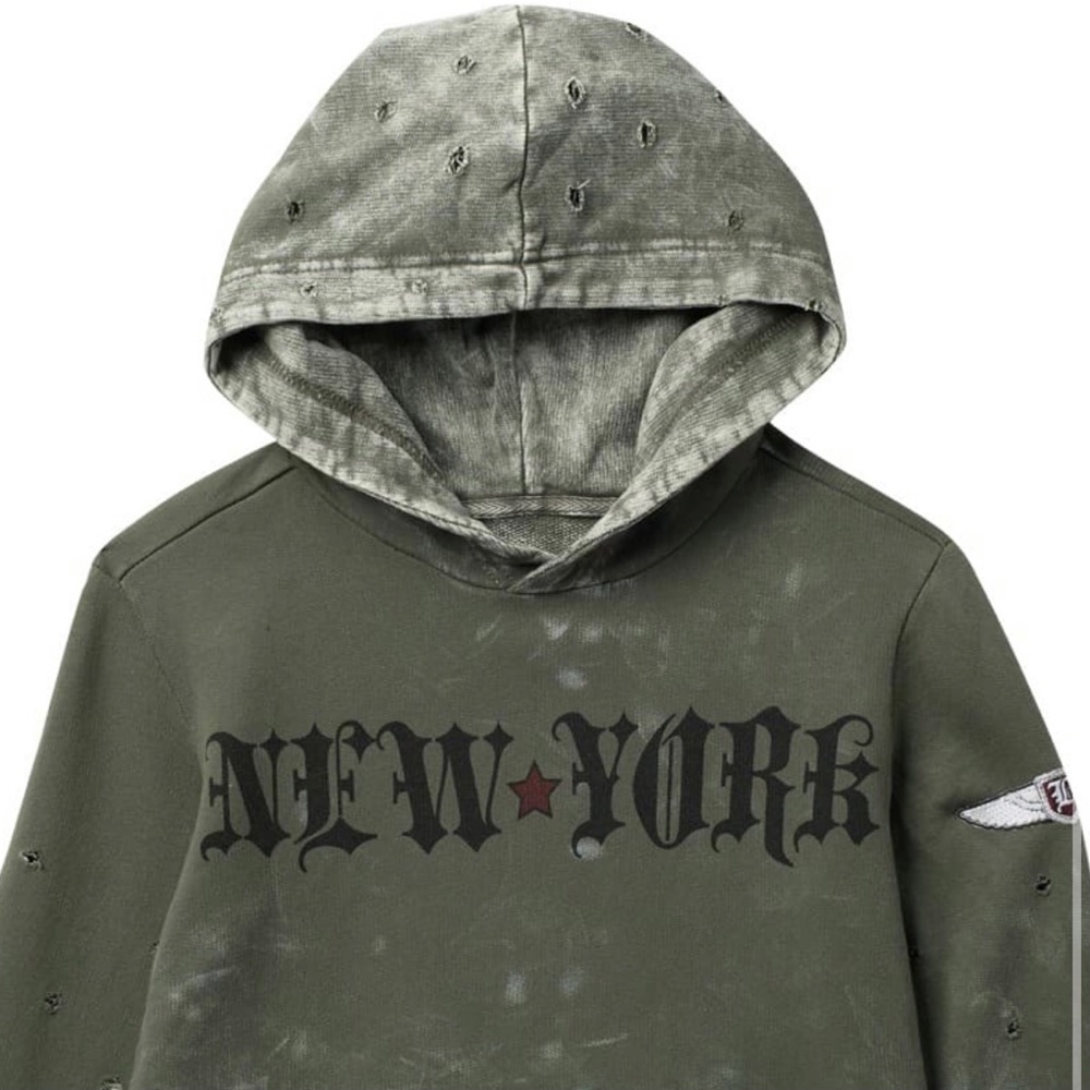 Butter “NEW YORK” Distressed Hoodie
